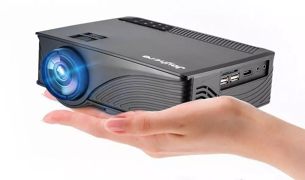 Mini Vidéo Projecteur LED Noir Deeplee DP500 2000 Lumen Videoprojecteur Portable Soutien HD 1080P HDMI USB VGA AV SD,Projecteur de Cinéma Maison
