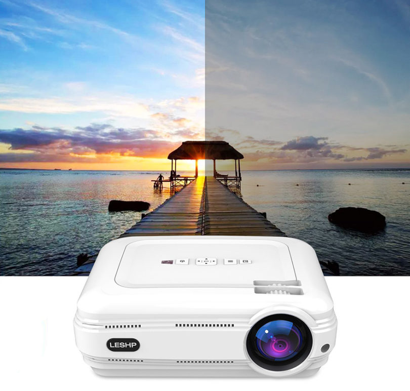 Vidéoprojecteur, LESHP HD 1080P HD 3200 Lumens Led Mini LCD