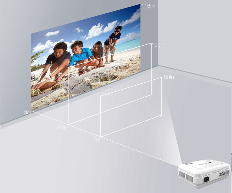 Vidéoprojecteur LESHP HD 1080P HD 3200 Lumens Led Mini LCD Projecteur