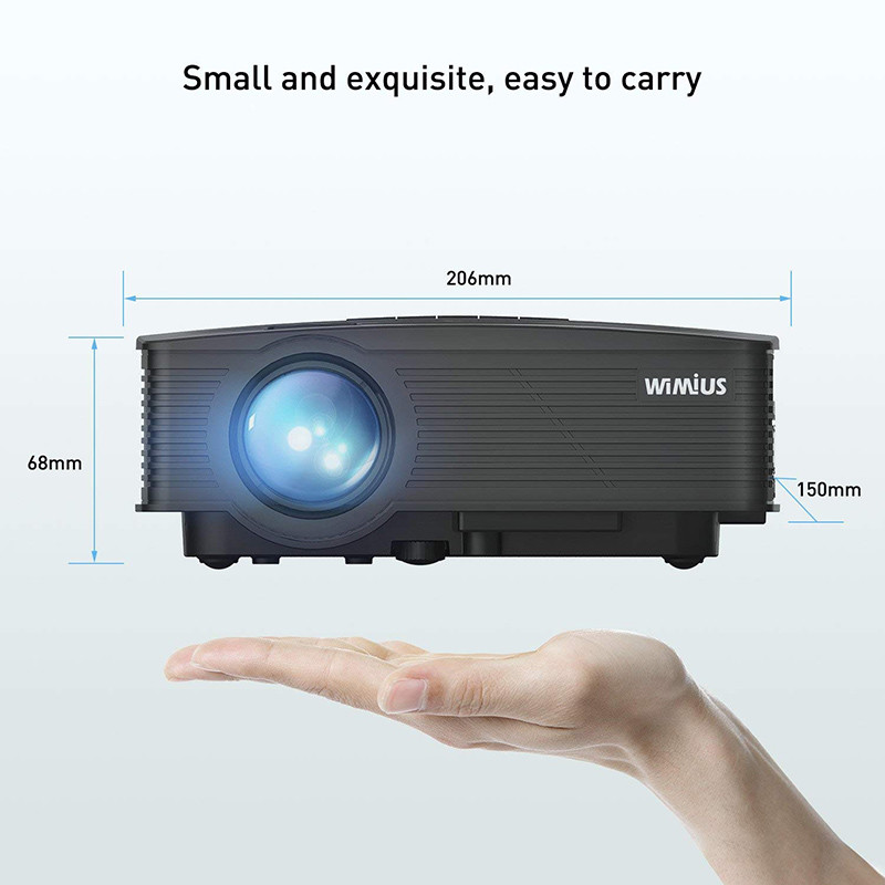WiMiUS Mini Vidéo Projecteur Portable LCD 2600 Lumens Rétroprojecteur