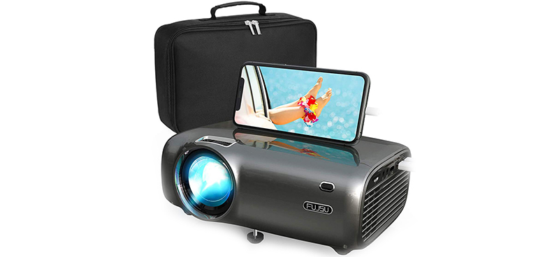 test picoprojecteur FUJSU Mini Projecteur Portable 5500 Lumens Videoprojecteur 1080P Full HD