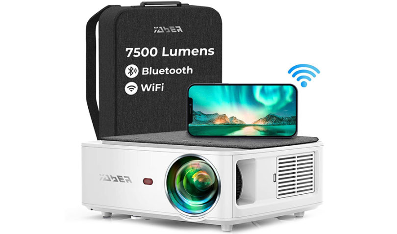 Vidéoprojecteur YABER V6 7500 Lumens WiFi Bluetooth Full HD 1080P
