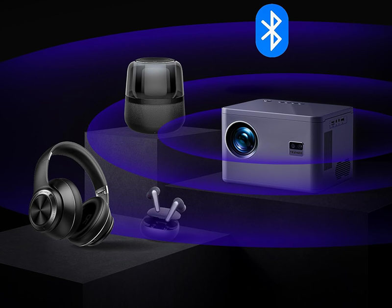 Projecteur YEMEK AK-63 Meilleur Mini Projecteur 1080P Full HD avec Bluetoot
