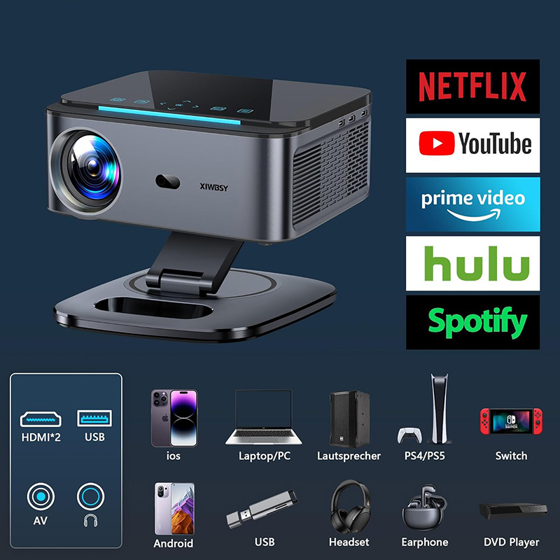 Details Avant Videoprojecteur 4K XIWBSY T07PRO Test Complet 2025 - Android TV et Performances Exceptionnelles
