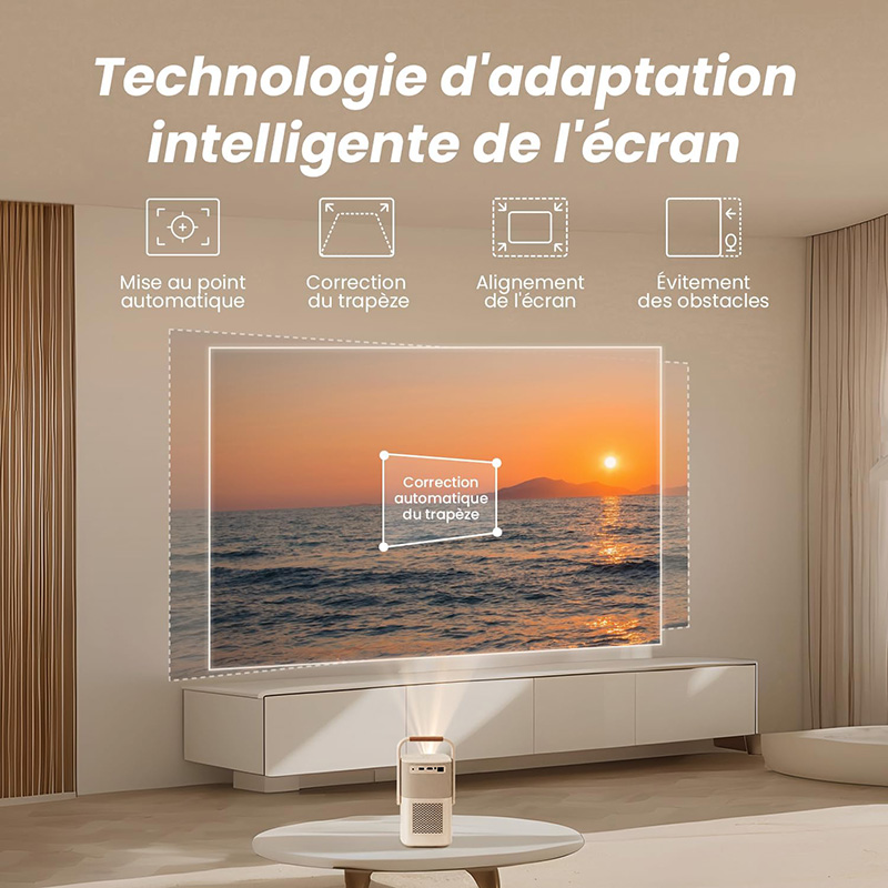 Vue de face Test Complet du Yaber T2 Le Vidéoprojecteur Portable qui Allie Performance JBL et Autonomie