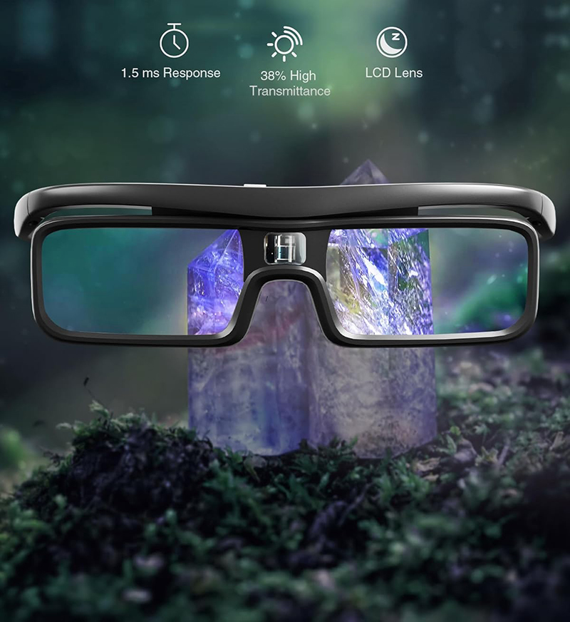 Avant Test et Avis Complet AWOL Vision Lunettes 3D DLP Link 3D - Les Lunettes Rechargeables à Obturateur Actif