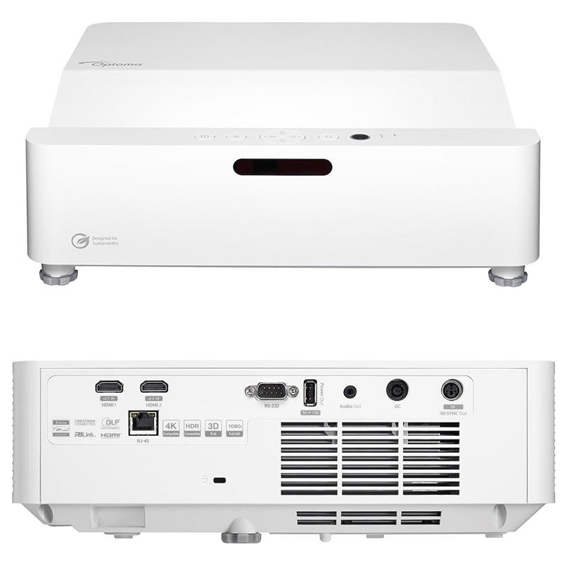 Avant - Optoma GT3500HDR Le Vidéoprojecteur Ultra Courte Focale Compact et Lumineux
