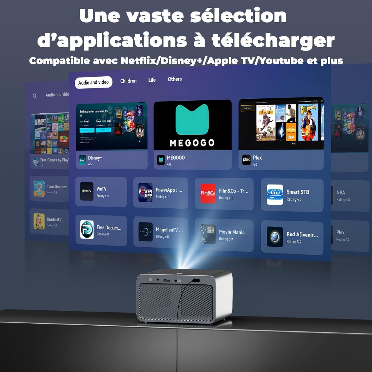 Review Vidéoprojecteur 4K Lisowod L03Pro - Système CinemOS et écosystème applicatif