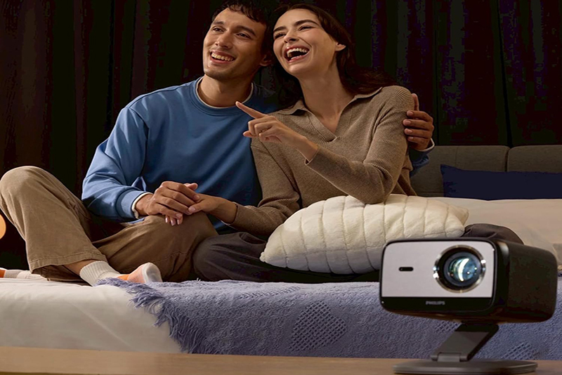 Test Philips - NeoPix 450 Smart Le Vidéoprojecteur Compact avec Google TV Intégrée