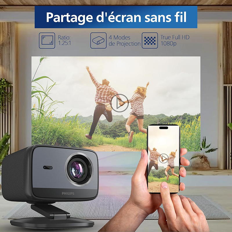 Test Philips NeoPix 450 Smart Le Vidéoprojecteur Compact avec Google TV - Intégrée