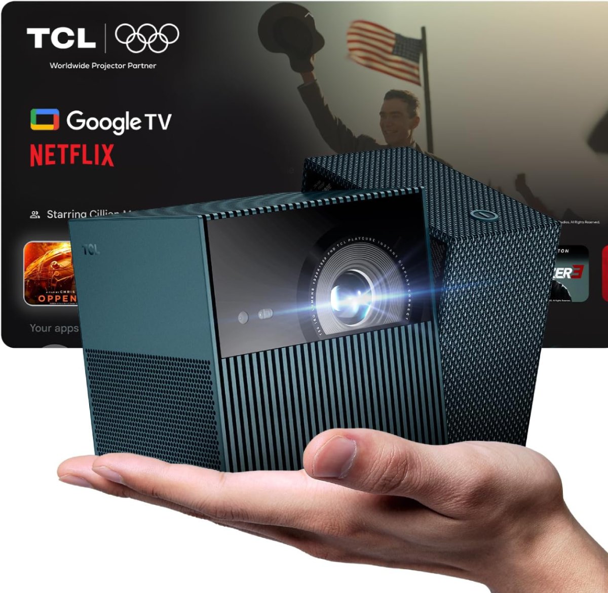 TCL PlayCube Mini Projecteur à Batterie - Un Design Twistable unique